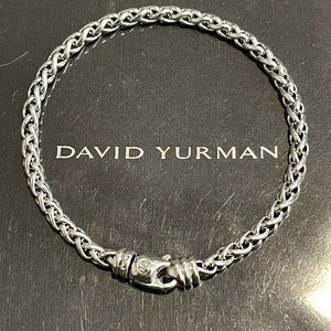 David Yurman 4mm Wheat Chain Men’s Bracelet, Sterling Silver 8.5”